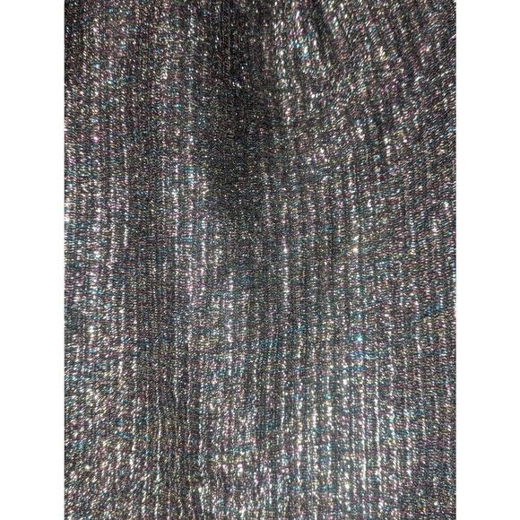 Vintage Union Made 1970s Disco Era Metallic Acetate Cami Crop Top - Picture 11 of 11